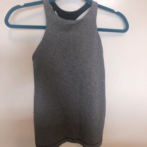 Grey Lululemon racerback yoga top size 4